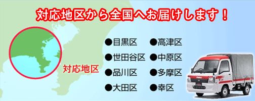 目黒区、世田谷区、大田区、品川区、藤沢市